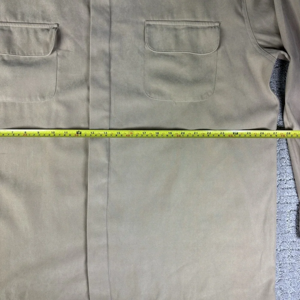 Wrangler Hero Men's Size 2XLT Long Sleeve Beige Button Up Safari Shirt